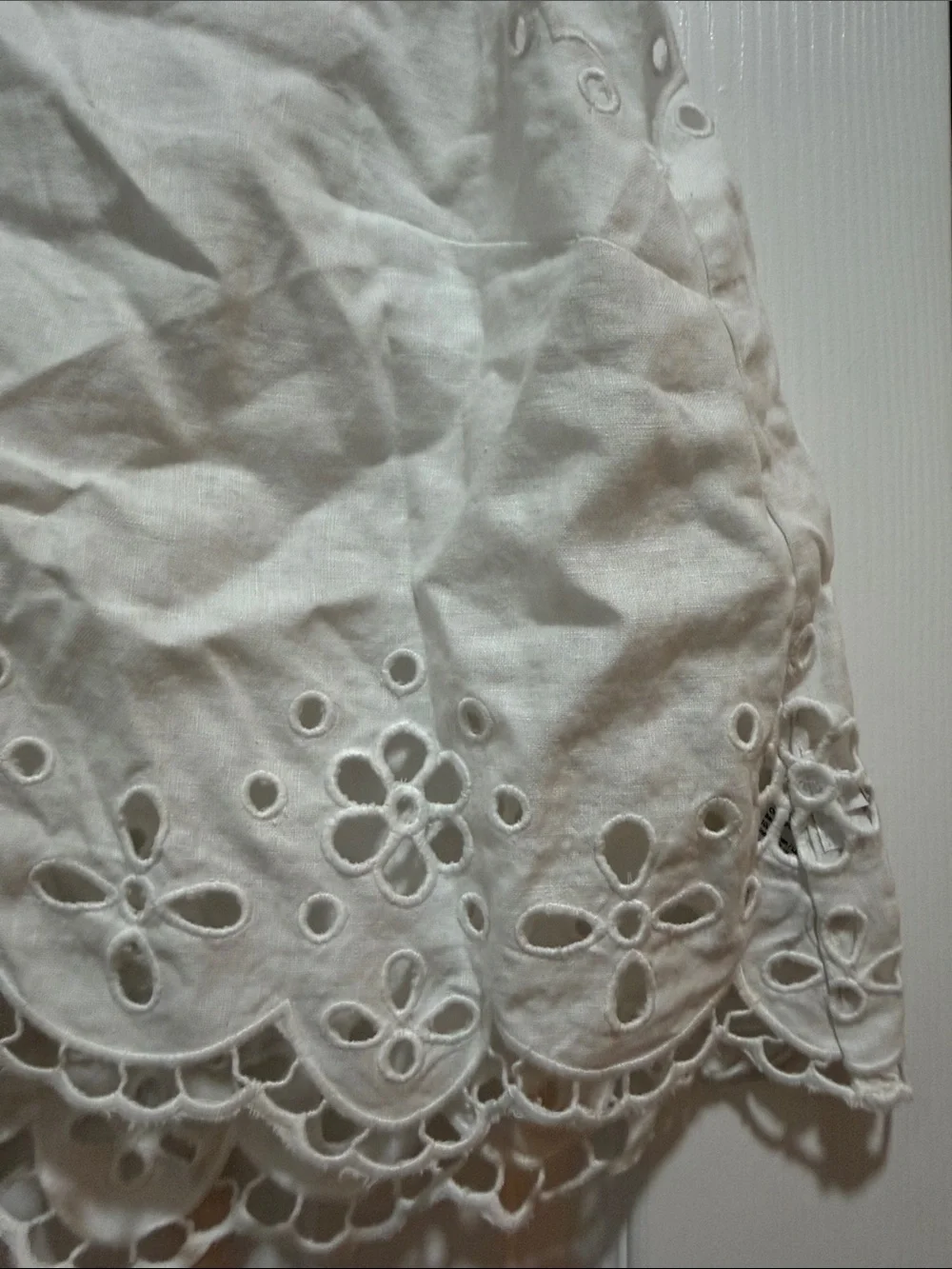 Madewell Embroidered Linen Eyelet High-Low Tank Medium